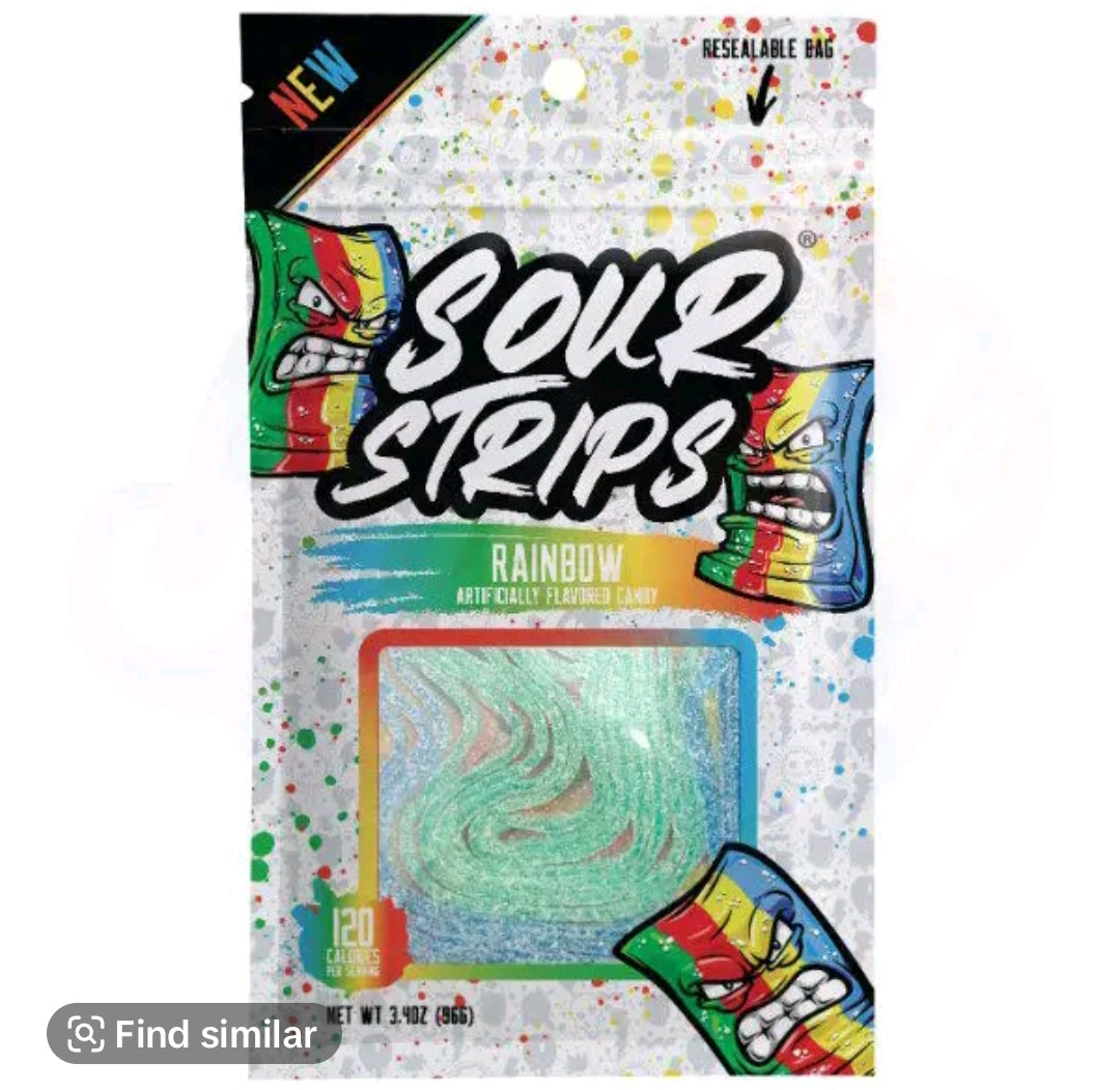 Sour strips candy
