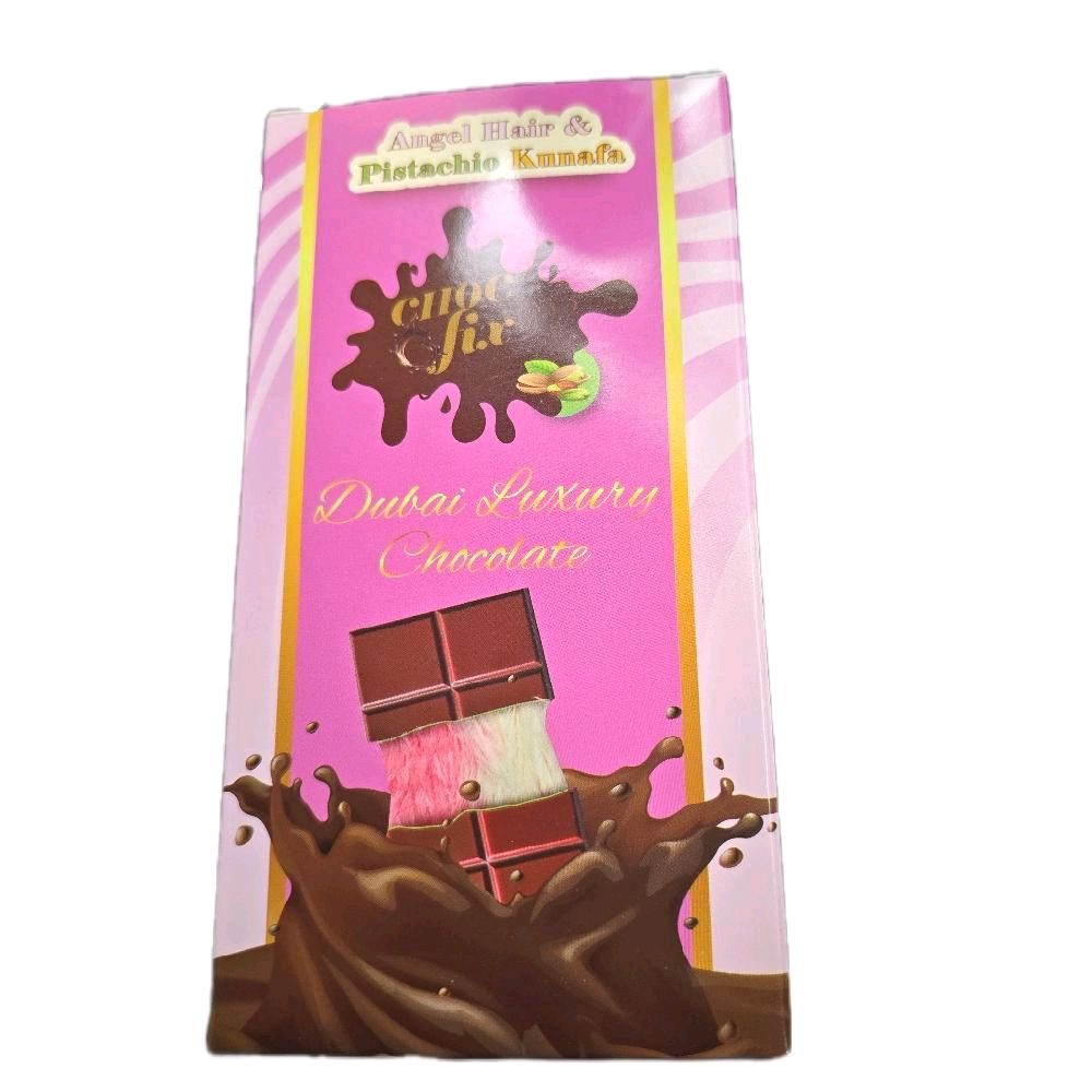 ANGEL HAIR Viral Dubai Chocolate - Viral Dubai Chocolate Pistachio & Kunafa Chocolate Bar 200g
