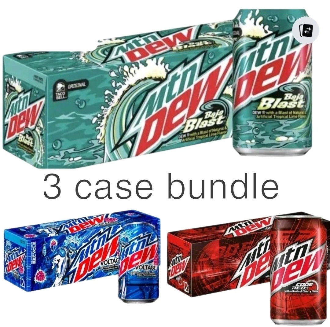 3 case bundle 1 Baja blast. 1 voltage. 1 code red