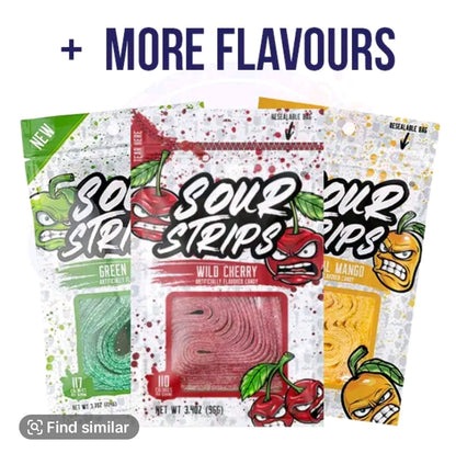 Sour strips candy