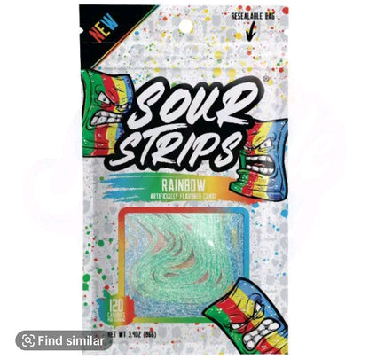 Sour strips candy
