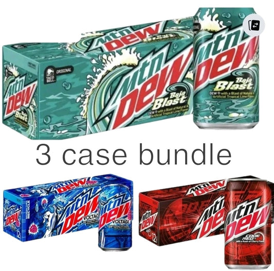 3 case bundle                                        1 Baja blast.                                         1 voltage.                                              1 code red