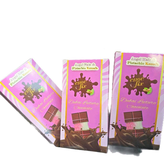 ANGEL HAIR Viral Dubai Chocolate - Viral Dubai Chocolate Pistachio & Kunafa Chocolate Bar 200g